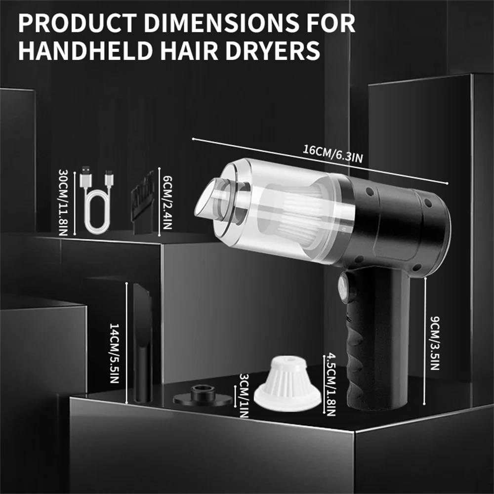 Aspirador de Mano Inalámbrico 5 en 1 – 15.000 Pa, Recargable USB-C