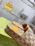Luxury Monogram Platform Slides