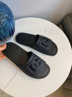 Luxury Black Slide Sandals