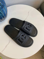 Luxury Black Slide Sandals