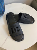 Luxury Black Slide Sandals