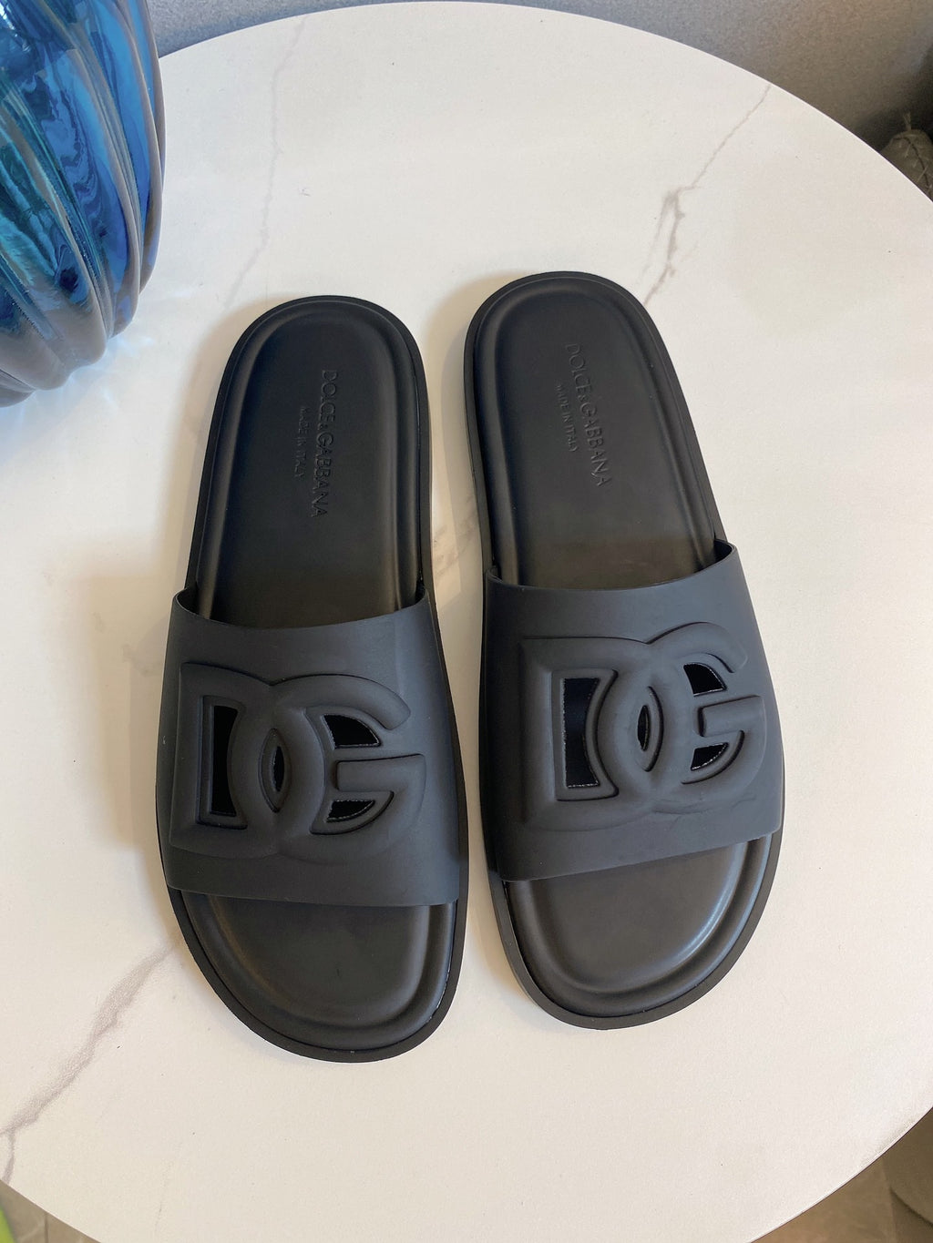 Luxury Black Slide Sandals